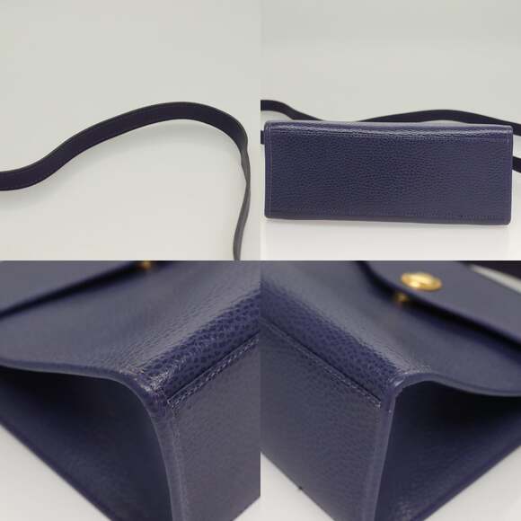 DIOR Hand Bag Leather Gold Purple Gray - Picture 10 of 13